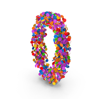 Festive Confetti Number 0 PNG & PSD Images