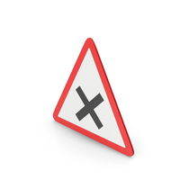 Cross Road Of Junction Sign PNG & PSD Images