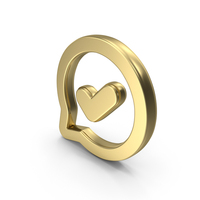 Gold Message Tick Mark Symbol PNG & PSD Images