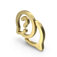 Gold Message With Question Mark Symbol PNG & PSD Images