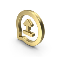 Gold Upload Message Icon PNG & PSD Images