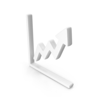 White Market Growth Arrow Icon PNG & PSD Images