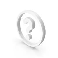 White Round Question Mark Symbol PNG & PSD Images