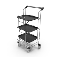 Tray Cart With Black Trays PNG & PSD Images