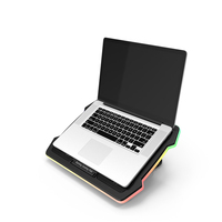 Ultraportable Laptop On RGB Cooling Pad PNG & PSD Images