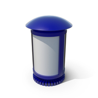 Round Blue Blank Advertising Billboard PNG & PSD Images