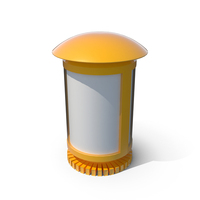 Round Orange Blank Advertising Billboard PNG & PSD Images