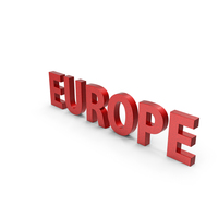 Red Europe Text PNG & PSD Images