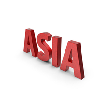 Red Asia Text PNG & PSD Images