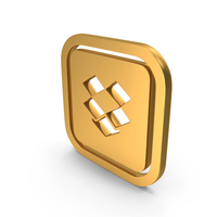 Dropbox Internet Media Icon Gold PNG & PSD Images