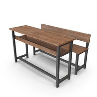 School Desk With Bench PNG & PSD Images