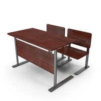 School Desk With Two Seats PNG & PSD Images