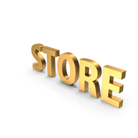 Golden Store Text PNG & PSD Images
