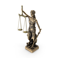Antique Bronze Statue of Justice PNG & PSD Images