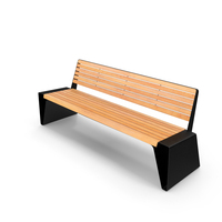 Black Park Bench With Backrest PNG & PSD Images