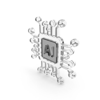 Glass AI Technology Chip Symbol PNG & PSD Images