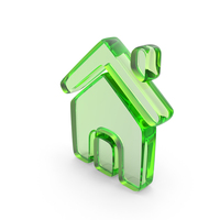 Green Glass Home Icon PNG & PSD Images