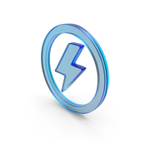 Power Icon Shape Glass PNG & PSD Images