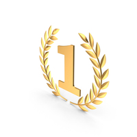 Laurels Wreath With Number 1 Icon PNG & PSD Images