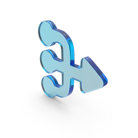 Blue Glass File Sharing Symbol PNG & PSD Images