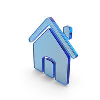 Blue Glass Home Icon PNG & PSD Images