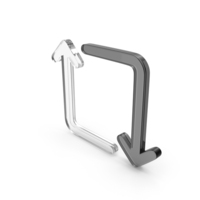 Black & White Glass Refresh Symbol PNG & PSD Images