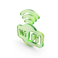 Green Glass WiFi Signal Symbol PNG & PSD Images