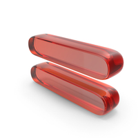 Red Glass Equal To Math Symbol PNG & PSD Images