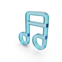 Blue Glass Music Symbol PNG & PSD Images
