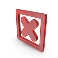 Cross Or Wrong Mark Shapes Glass PNG & PSD Images