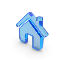 Blue Glass Home Icon PNG & PSD Images