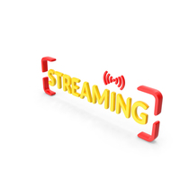 Red & Yellow Streaming Toon Frame PNG & PSD Images