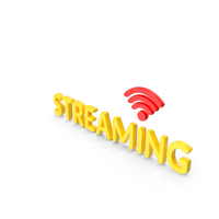 Red & Yellow Streaming Toon Symbol PNG & PSD Images
