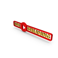 Red & Yellow Live Streaming Toon Symbol PNG & PSD Images