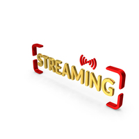 Red & Gold Streaming Toon Symbol PNG & PSD Images