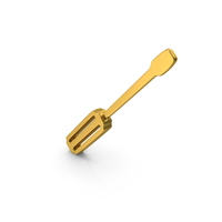 Gold Screwdriver Maintenance Repair Icon PNG & PSD Images