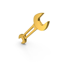 Gold Spanner Maintenance Repair Icon PNG & PSD Images