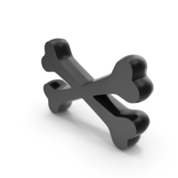 Black Crossed Bones Danger Symbol PNG & PSD Images