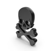 Black Skull Danger Symbol PNG & PSD Images