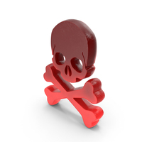 Red Skull Danger Symbol PNG & PSD Images