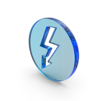 Round Blue Glass Power Icon PNG & PSD Images