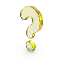 Yellow Glass Question Mark Icon PNG & PSD Images