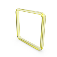 Yellow Glass Square Frame PNG & PSD Images