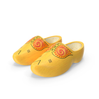 Dutch Wooden Clogs Yellow PNG & PSD Images