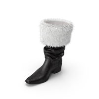 Leather Boot Right With Fur PNG & PSD Images