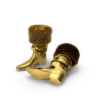 Gold Leather Boots With Fur PNG & PSD Images