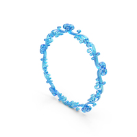 Small Blue Glass Circular Decorative Frame PNG & PSD Images