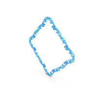 Blue Glass Diamond Shaped Frame PNG & PSD Images