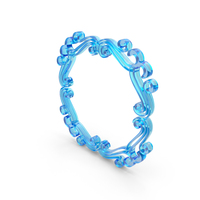 Big Blue Glass Diamond Shaped Decorative Frame PNG & PSD Images