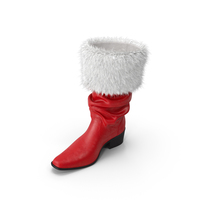 Leather Boot Right With Fur PNG & PSD Images